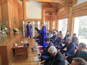 중앙총부 신임 집행부 봉고식 봉행